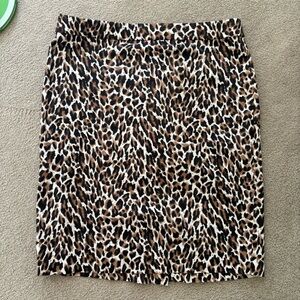 J. Crew Leopard Print Pencil Skirt